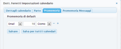 crea calendario promemoria