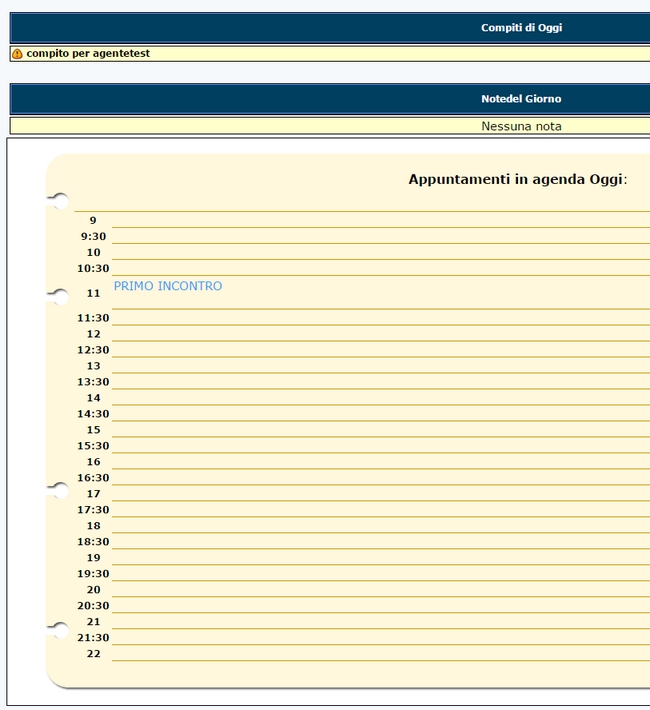 vista giornaliera appuntamenti