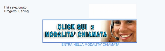 modalità call center facendo click sul banner apposito