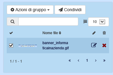 Operazioni di gestione su ogni singolo file