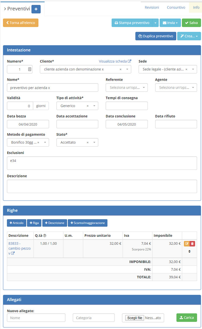 Preventivo per la gestione assistenza e manutenzione impiantisti ed installatori