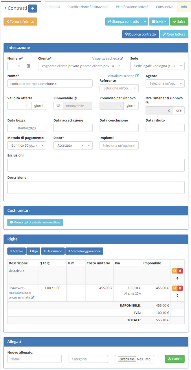 Contratti per la gestione assistenza e manutenzione impiantisti ed installatori