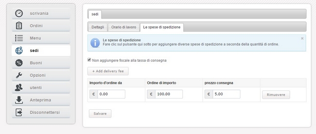 SPESE DI SPEDIZIONE