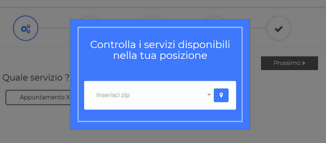 Prima di fare la prenotazione è possibile attivare la scelta del punto vendita su cui effettuarla tramite la selezione del cap del negozio