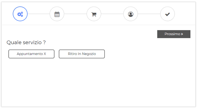 modalità prenotazione prodotti a step