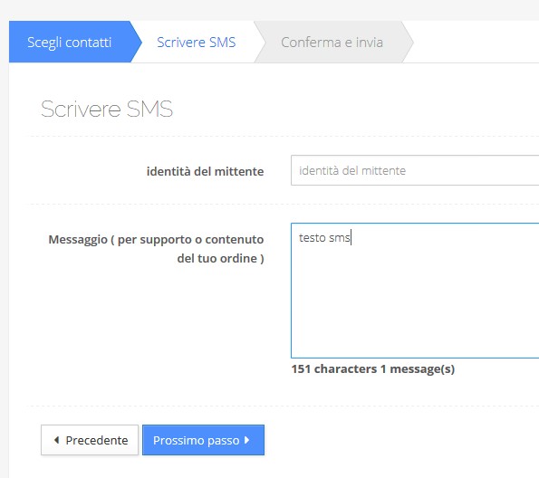 invia sms a tutti i clienti