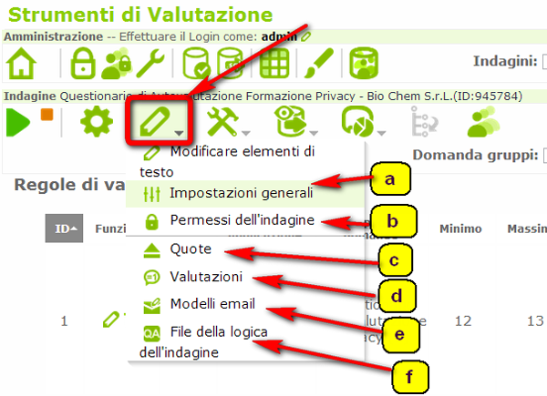 impostazioni generali programma gestione soddisfazione cliente